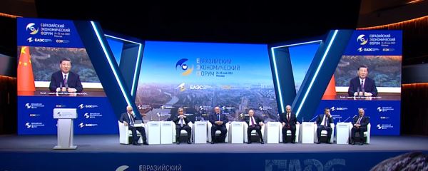 <br />
                                                Председатель КНР Си Цзиньпин обратился с приветственным посланием к участникам Евразийского экономического форума                                            